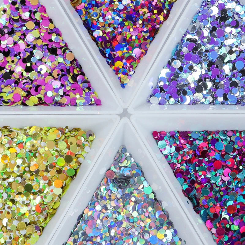 10g Resin Sequins Holographic Round Glitter Epoxy Resin Filling Pigment Silicone Mold Filler DIY Pendant Jewelry Making Material