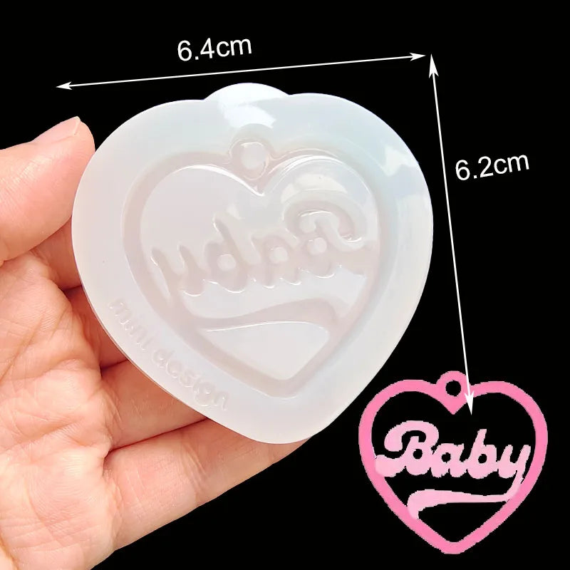 DIY Epoxy Resin Mold Heart Series Quicksand Silicone Mold Shaker Mold Jewelry Tool