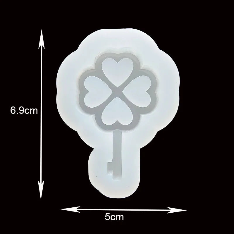 DIY Leaf Lock and Key Shaped Silicone Resin Mold Jewery Epoxy Resin Moulds Jewelry Tools Jewelry Accessories