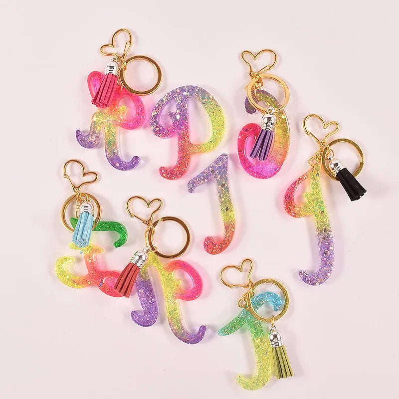 26 English Letter Keychain Silicone Mold DIY Earrings Pendant Decoration Jewelry Accessories Food Ice Baking Epoxy Resin Molds