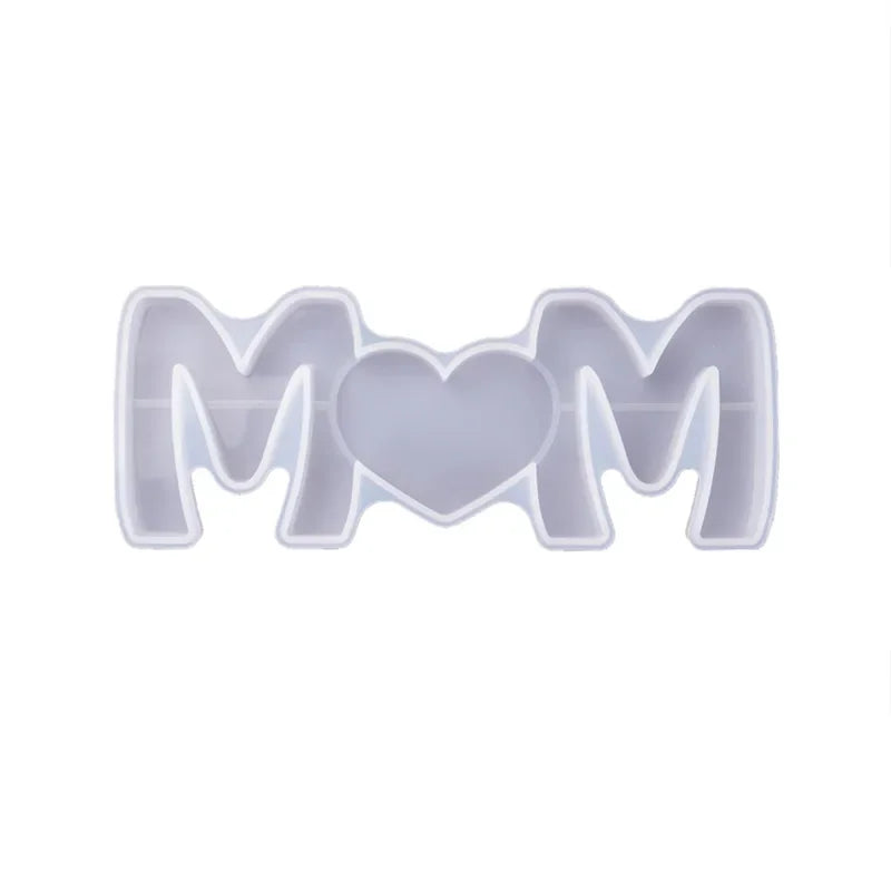 DIY Crystal Epoxy Resin Mold Mother's Day Love Mother English Letter Holiday Love Mirror Silicone Mold For Resin