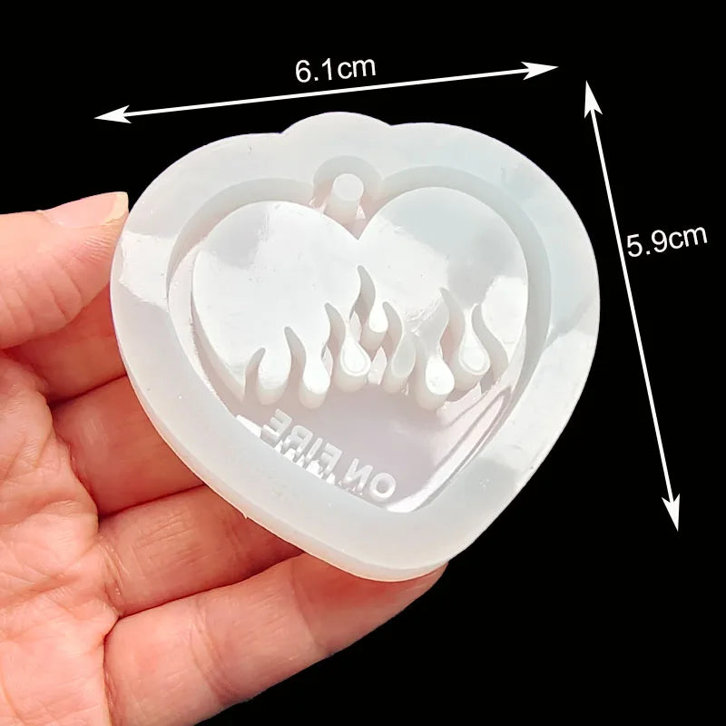 DIY Epoxy Resin Mold Heart Series Quicksand Silicone Mold Shaker Mold Jewelry Tool