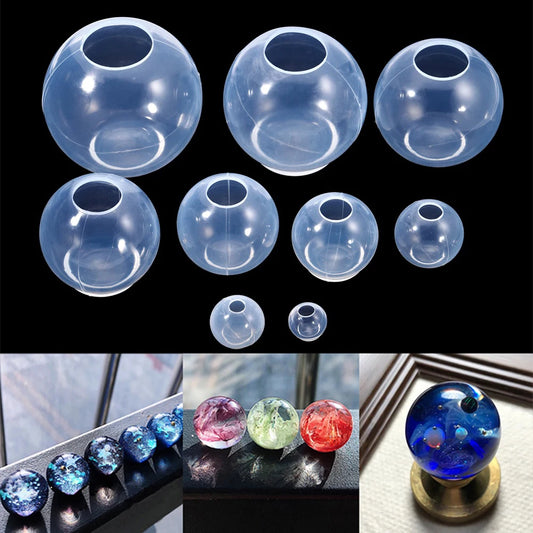 20-100mm 3D Transparent Ball Shape Silicone Mold For Planet Ball Epoxy Resin Mould DIY Epoxy Resin Pendants Crafts Decoration