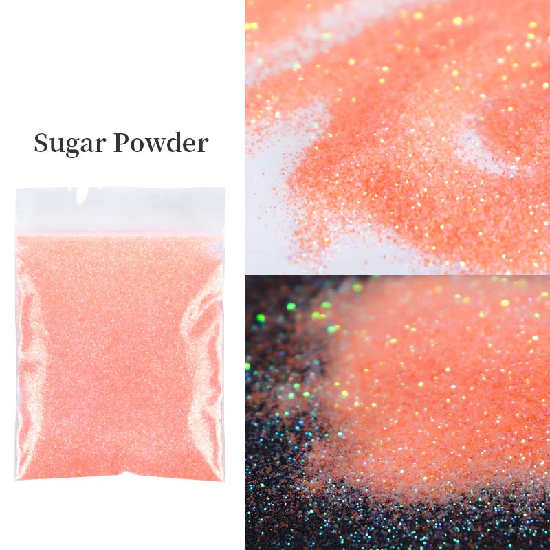 10G Shiny Sugar Powder Epoxy Resin Pigment Iridescent Colored Amazing Sand Resin Sequins Glitter Crafts For Silicone Mold Filler