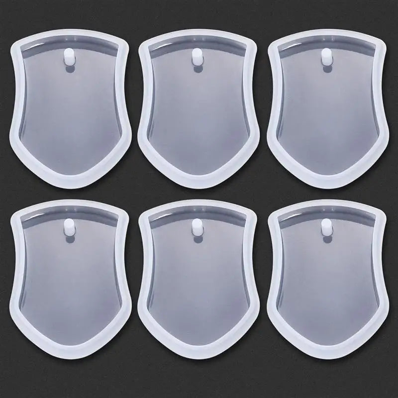 1/6pcs Keychain Pendant Silicone Mold Set DIY Pendant Crystal Epoxy Resin Mold Round Rectangle Pendants Jewelry Making