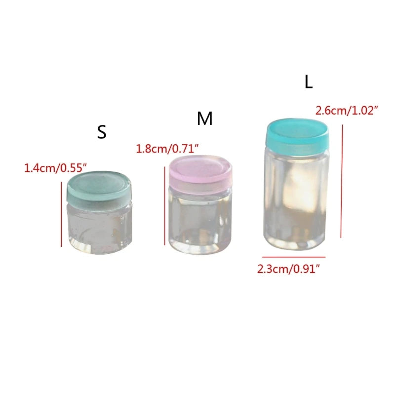 3D Mini Glass Bottle Jar Silicone Molds Container Epoxy Resin Casting Mold DIY Craft Desktop Ornament Mold Handmade Jewelry Tool