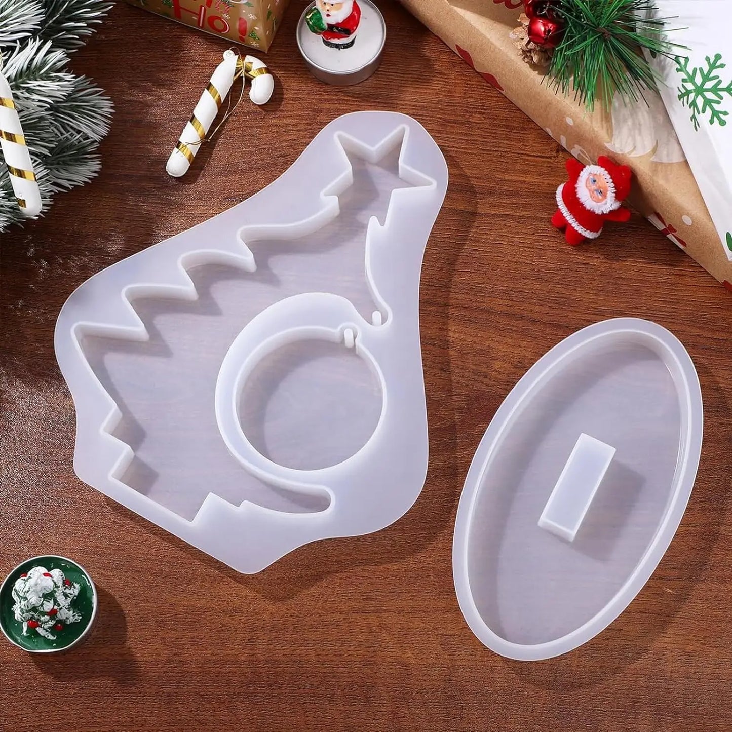 DIY Crystal Epoxy Resin Mold for Christmas Tree Photo Frame Silicone Mold