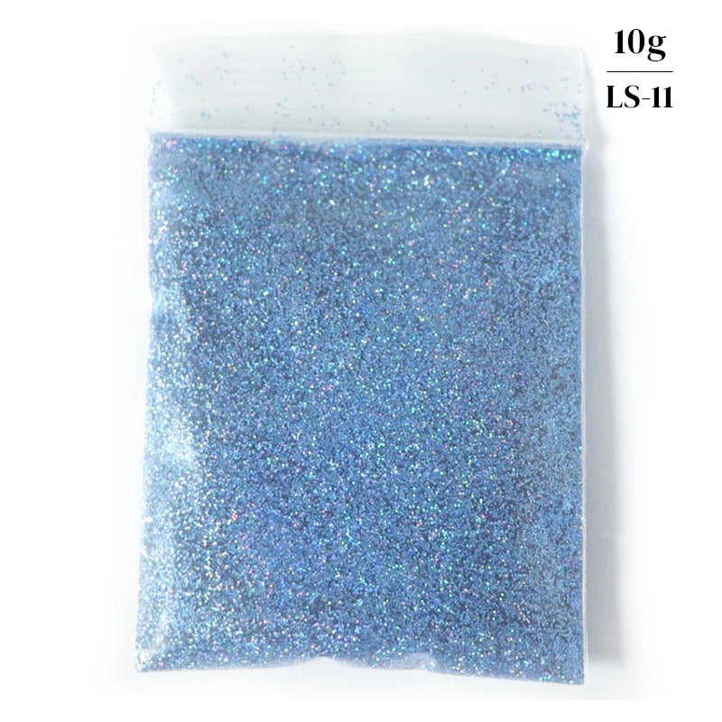 10g Holographic Glitter For Epoxy Resin Filling Laser Gold Silver Fine Powder Loose Sequins Silicone Mold Tumbler Art DIY Crafts