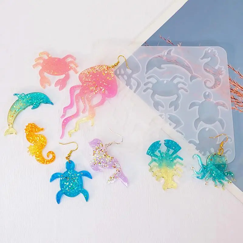 DIY Earrings Silicone Mold Animal Cat Dog Spider Shape Crystal Epoxy Resin Pendant Mould For Keychain Jewelry Making Supplies