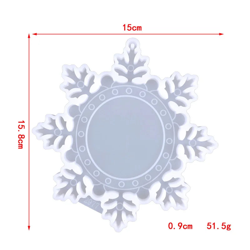 Christmas Photo Picture Frame Epoxy Resin Silicone Mold Casting Mould for DIY Craft Form Supplies Home Decoration Gift Making