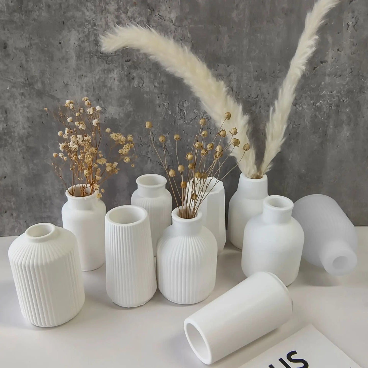 DIY Vase Ornament Silicone Mold Gypsum Flower Arrangement Storage Jar Desktop Table Epoxy Resin Mold Home Handicrafts Decoration