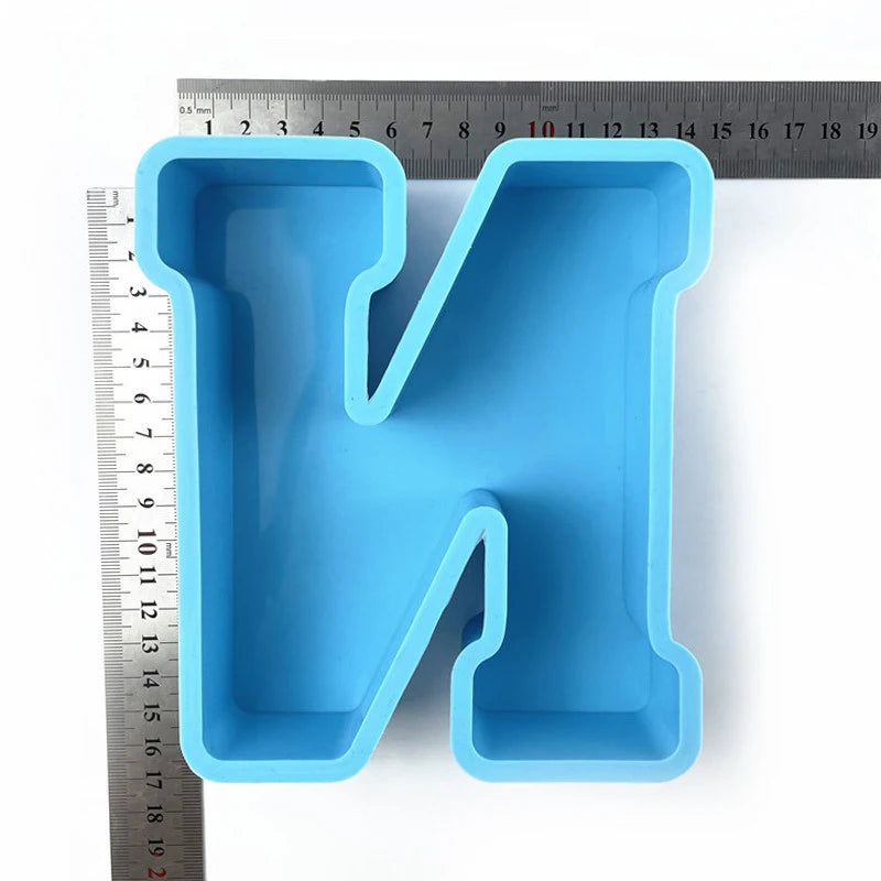 6inch Capital Alphabet Epoxy Resin Silicone Mold Letter Number Mould DIY Birthday Party Proposal Wedding Decoration Casting Mold