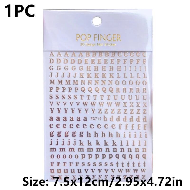 1/3/5/6Pcs 3/4/4.5/9mm Alphabet Letters Numbers Chunky Glitter Epoxy Resin Decorative Stickers