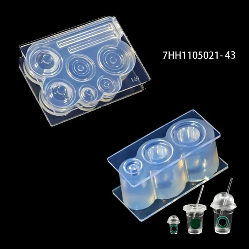 3D Jar Resin Mold Set Soft Silicone Mould Resin Cup Storage Container Mini Molds Unique Cylinder Bottle for Jewelry Making Tools