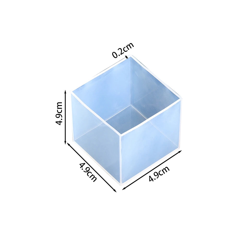 Clear Silicone Cube Molds Large Deep Square Epoxy Resin Mold Transparent Silicone Molds for Resin Casting DIY Jewelry Making