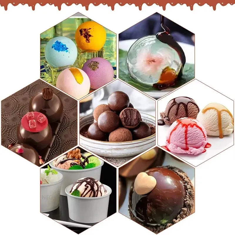 1PC Hemisphere Mousse Baking Mold Chocolate Ice Cream Pudding Rice Dumpling Cake Mold Non-Stick Round Cookie Molds