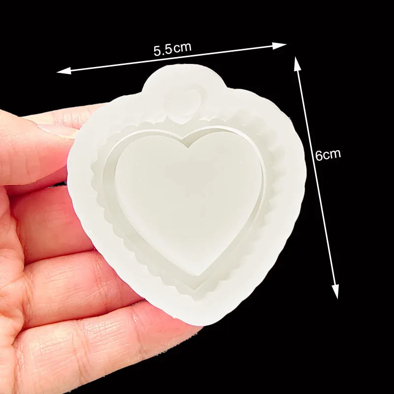 DIY Butterfly Heart Round Shaker Mold Silicone Epoxy Resin Molds Jewelry Tool Accessories