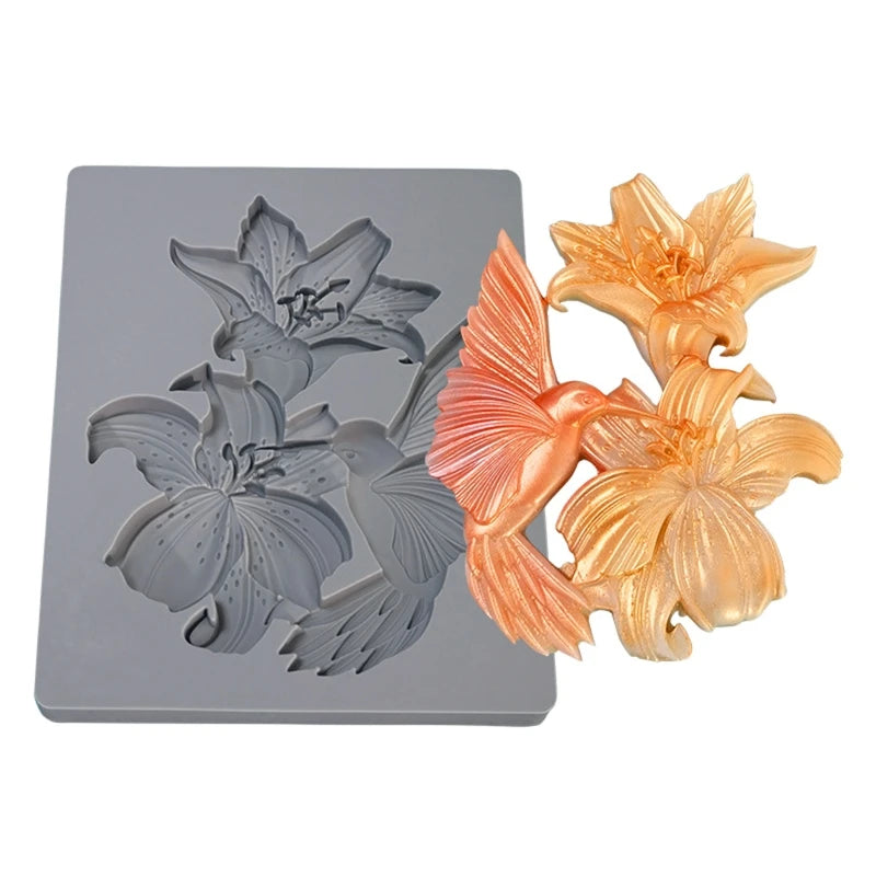 10 Styles 3D Flower Silicone Mold Resin Camellia Peony Daisy Lotus Flower Pendant Jewlery Making Tools Epoxy Resin Molds