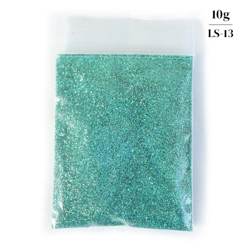 10g Holographic Glitter For Epoxy Resin Filling Laser Gold Silver Fine Powder Loose Sequins Silicone Mold Tumbler Art DIY Crafts