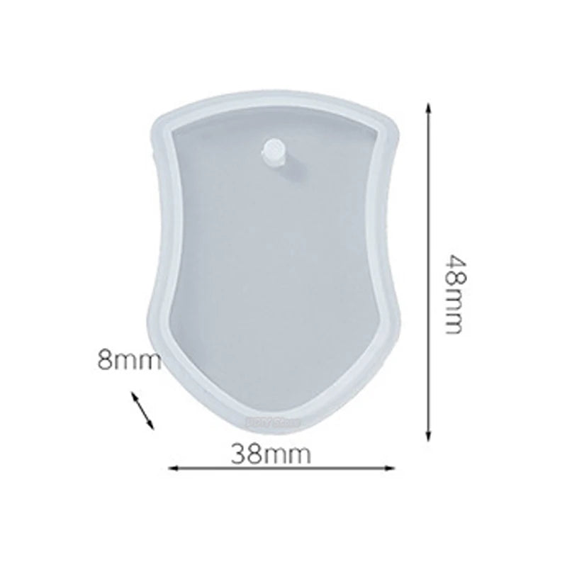 1/6/10pcs Round Silicone Pendant Mold DIY Keychain Mould Making Epoxy Resin Mold Jewelry DIY Craft Rectangle Silicone Mold