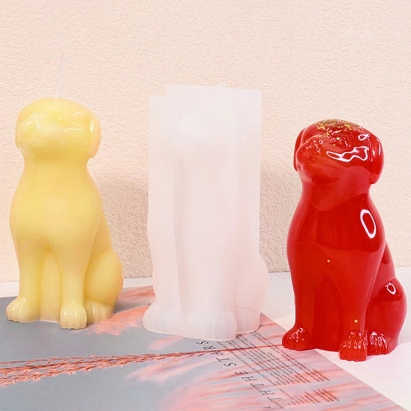 DIY Cute Animal Crystal Drop Glue 3D Mold Easter Rabbit Cat Dog Silicone Mold For Candle Making Home Table Decoration Crafts