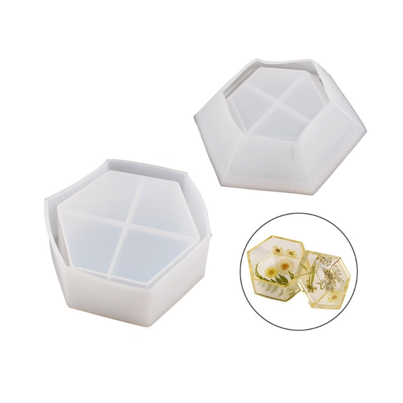 DIY Crystal Epoxy Resin Jar Mold Storage Box Silicone Mould for DIY Jewelry Box