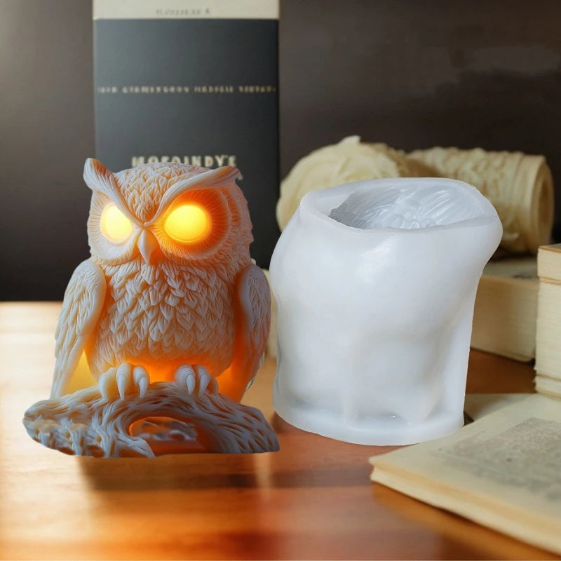 Cute Owl Candle Silicone Mold New Animal Owl Resin Silicone Mold Owl Concrete Mould Gypsum Mold Owls Cake molds Christmas gift