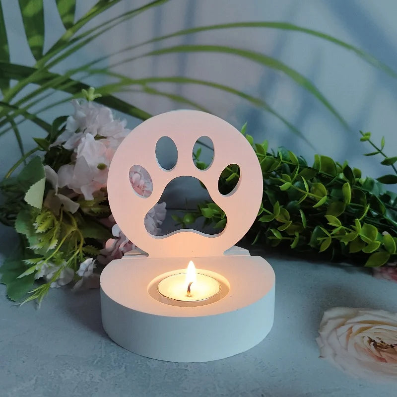 DIY Dog Claw Candle Plug-in Silicone Mold Candlestick Base Gypsum Pendant Epoxy Resin Mold Home Handicraft Decoration Storage