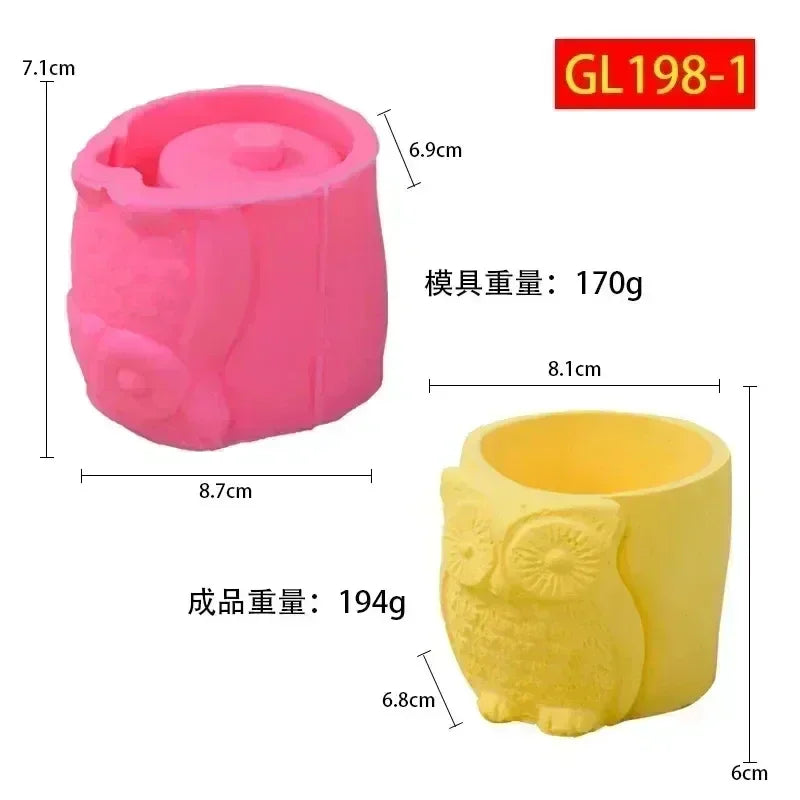 3D Animal Slippers Succulent Plant Flower Pot Resin Silicone Mold Hole Shoes Sandals Storage Box Pen Holder Concrete Gypsum Mold