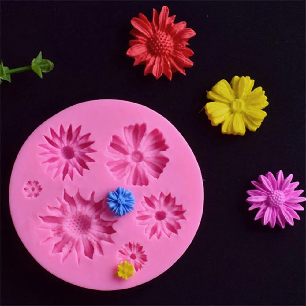 3D Flower Silicone Molds Fondant Craft Cake Candy Chocolate Sugarcraft Ice Pastry Baking Tool Mould