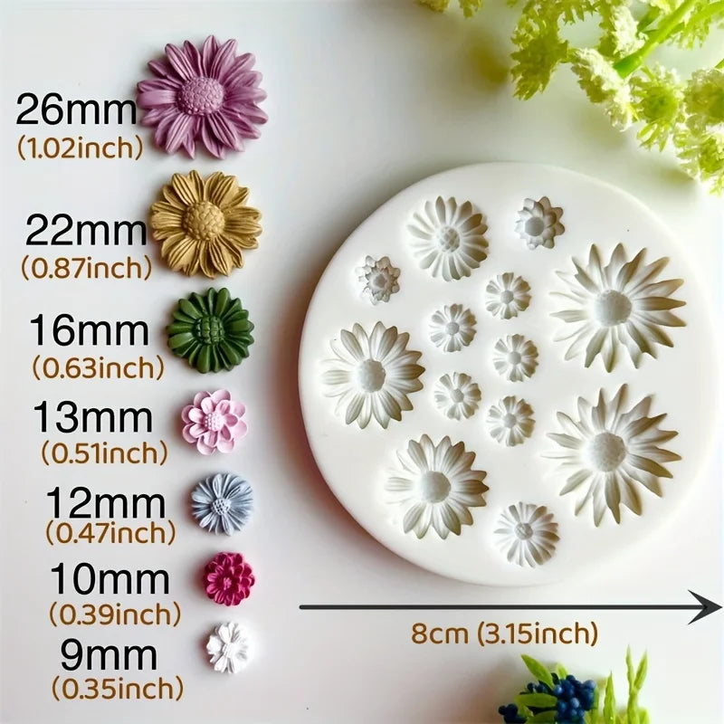 1pc Flower Silicone Mold Bouquet Casting Mold DIY Decoration Chocolate Sugar Resin Candle 3D Mould Crafts Tools