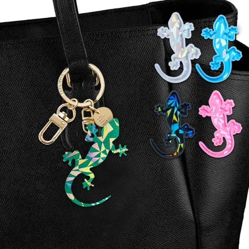 DIY Holographic Gecko Keychain Silicone Mold Cake Baking Gypsum Bag Pendant Epoxy Resin Mold Jewelry Handmade Crafts Decoration