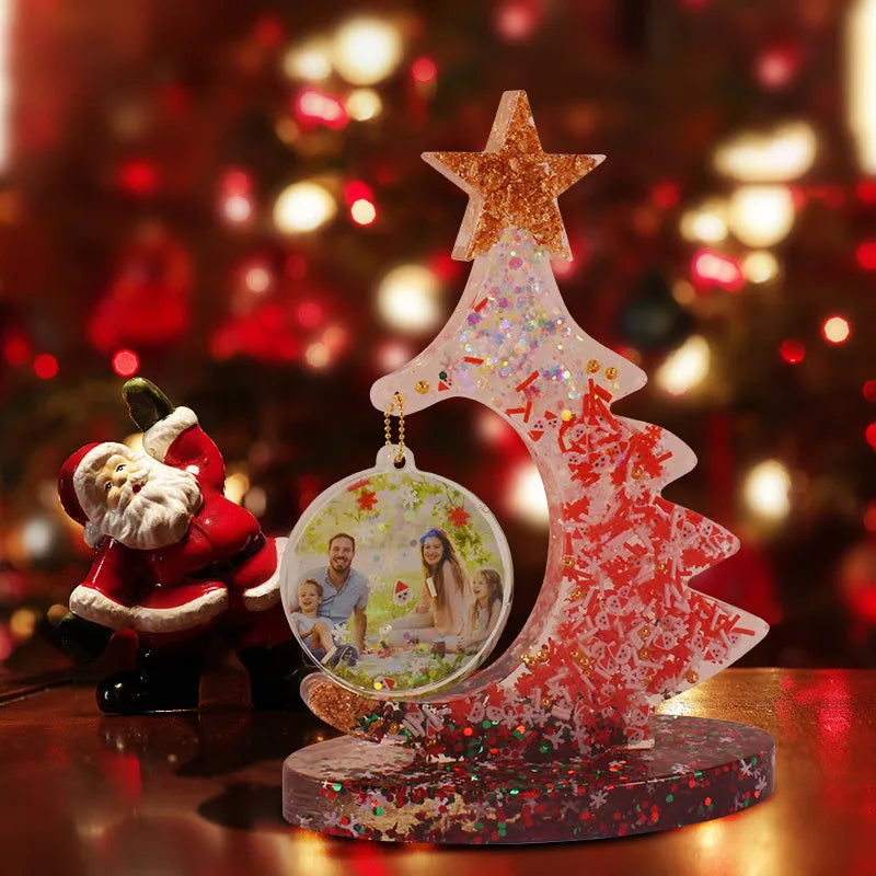 DIY Crystal Epoxy Resin Mold for Christmas Tree Photo Frame Silicone Mold