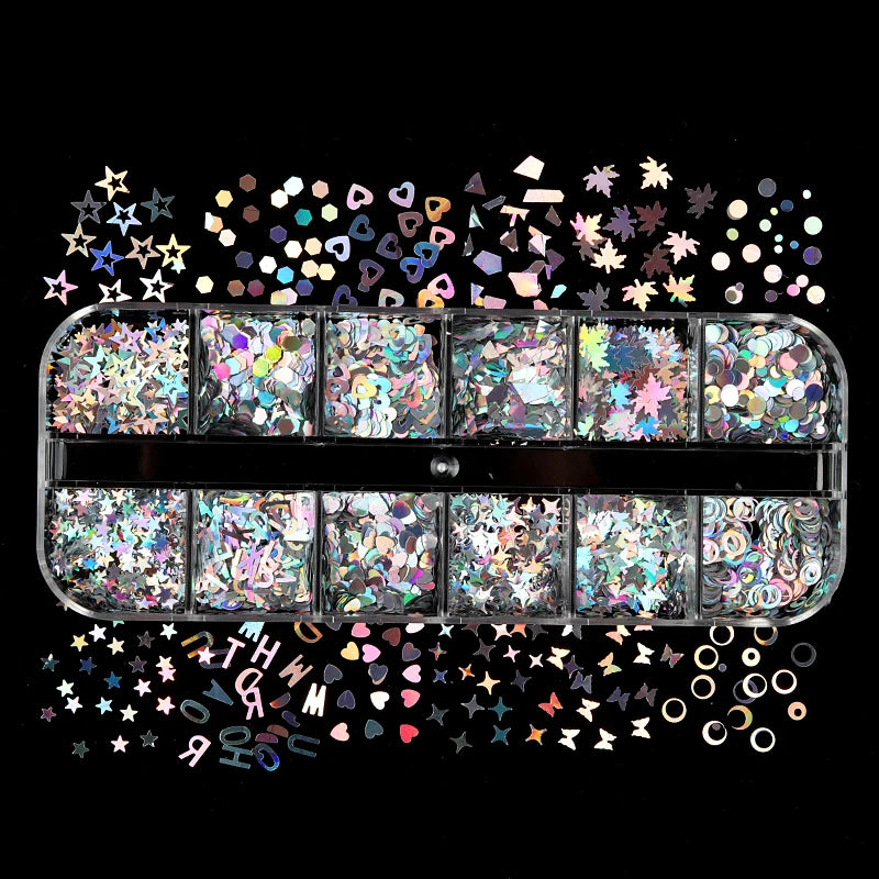 Aurora Iridescent Irregular Glitter Flakes Epoxy Resin Filling Chunky Sequins Large Fragment Resin Mold Filler DIY Crafts Making