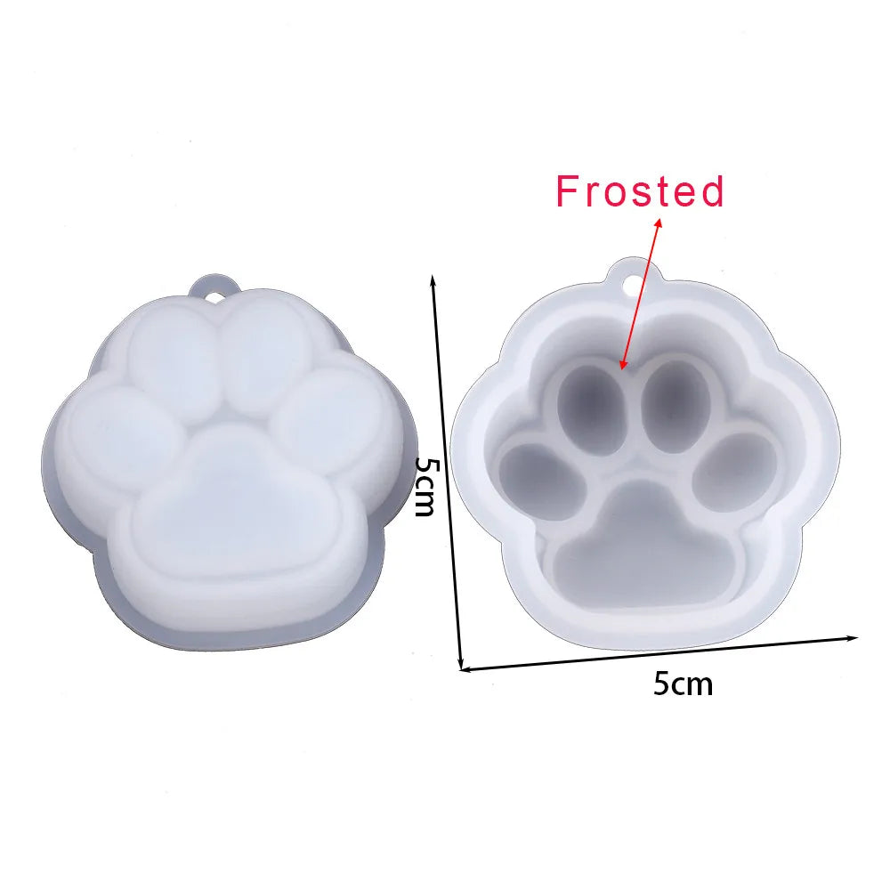 Cat Paw Silicone Mold Keychain Pendants Epoxy Resin Mould for DIY Pendant Epoxy Resin Molds Crafts Jewelry Making Accessories