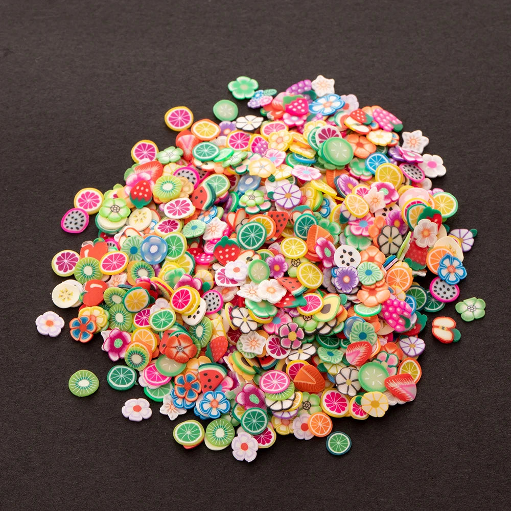 1000Pcs Polymer Clay Resin Fruit Slice for Epoxy Silicone Mold DIY Craft Jewelry Cellphone Decoration Accessory Making Supplies