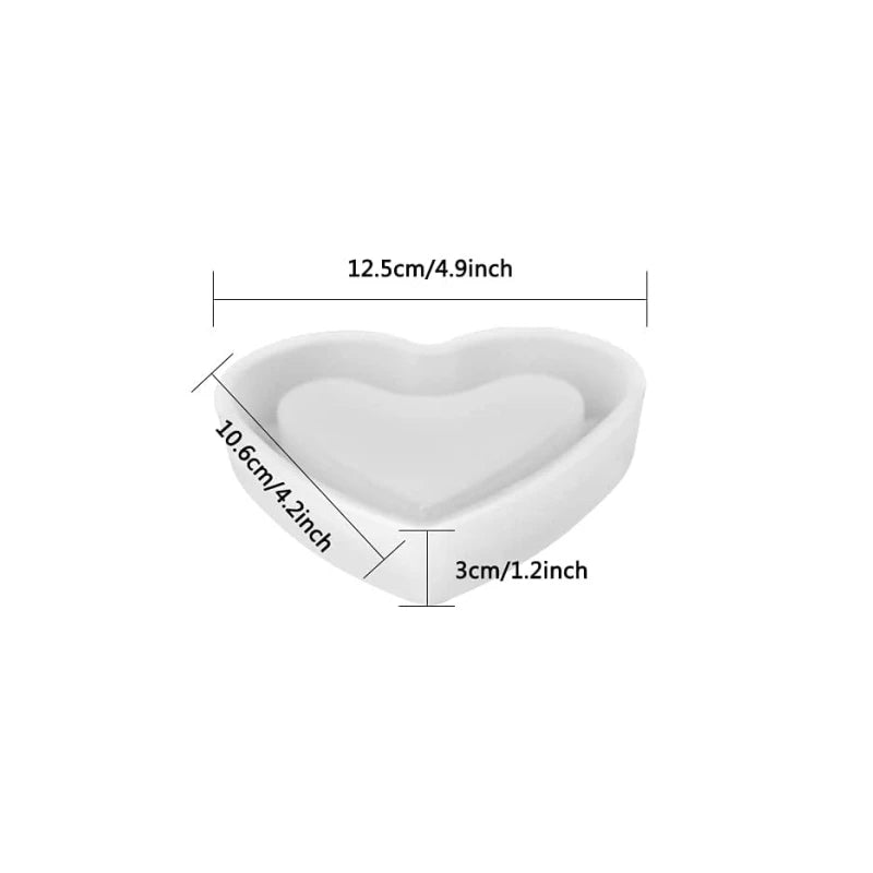 DIY Silicone Mold Ashtray Resin Mold Heart Square Mold For Resin UV Crystal Epoxy Crafts Crystal Ashtray Home Decoration