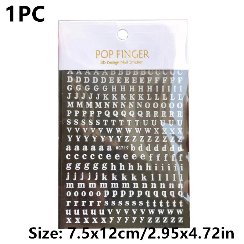 1/3/5/6Pcs 3/4/4.5/9mm Alphabet Letters Numbers Chunky Glitter Epoxy Resin Decorative Stickers