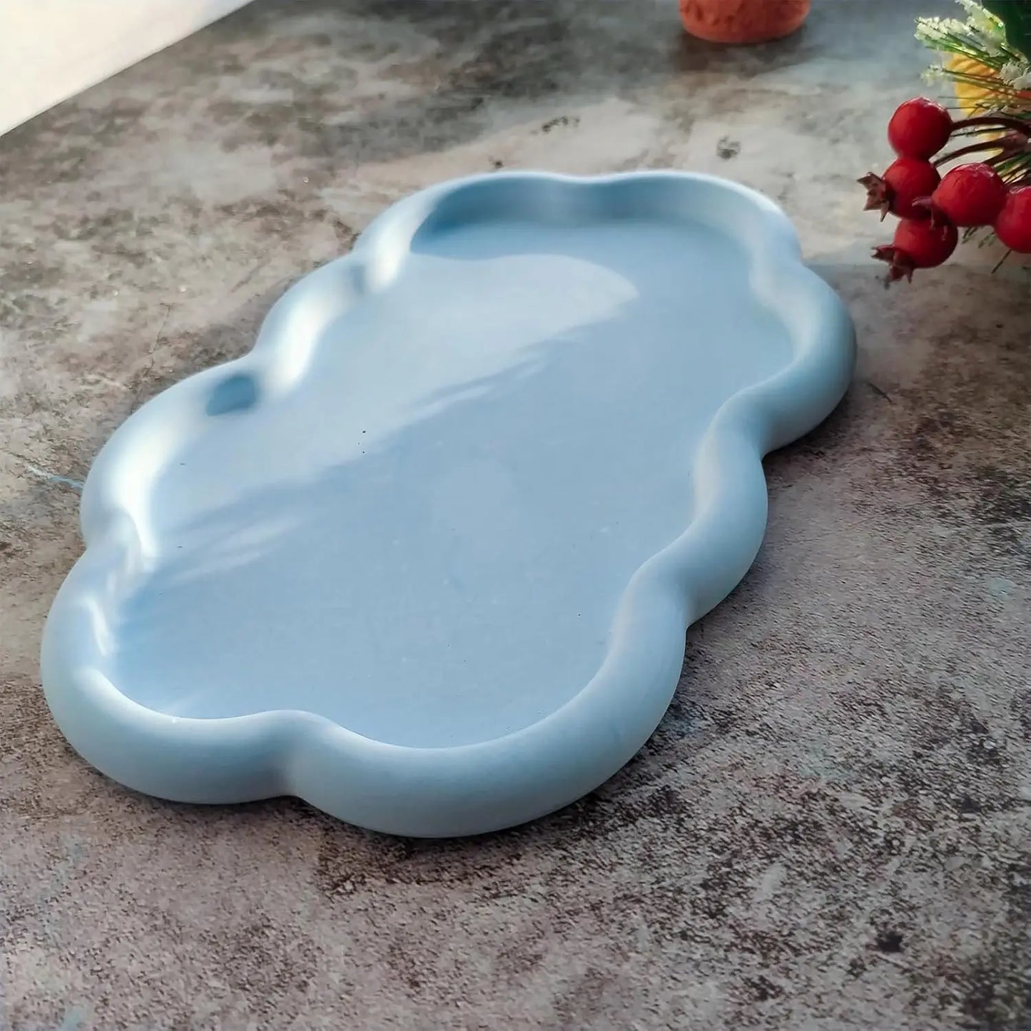 Cloud Shape Tray Silicone Mold for Resin Jewelry Trinket Plate Dish Candle Holder Mold Epoxy Resin Casting Art Craft Home Decor