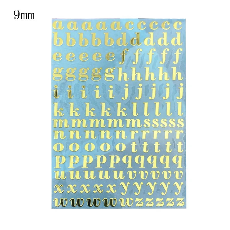 1/3/5/6Pcs 3/4/4.5/9mm Alphabet Letters Numbers Chunky Glitter Epoxy Resin Decorative Stickers