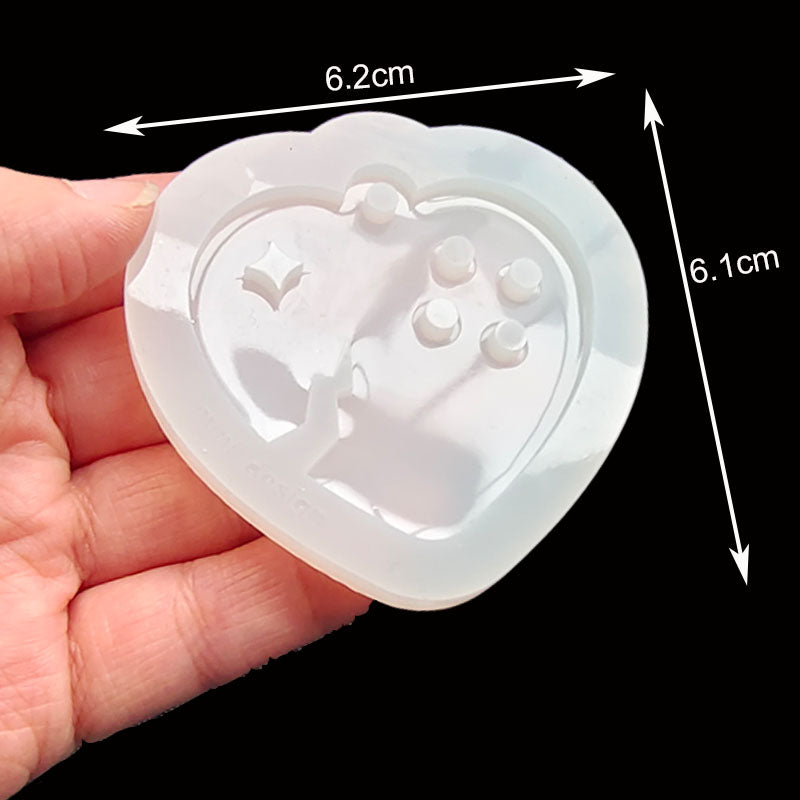 DIY Epoxy Resin Mold Heart Series Quicksand Silicone Mold Shaker Mold Jewelry Tool