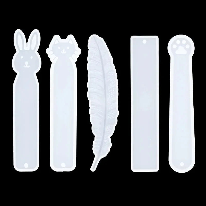 25Pcs Pendant Bookmark Epoxy Resin Silicone Mold Tassel Set DIY Bookmark Mold Making Epoxy Resin Jewelry Craft Transparent Mold