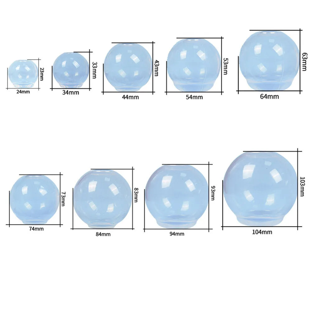 20-100mm 3D Transparent Ball Shape Silicone Mold For Planet Ball Epoxy Resin Mould DIY Epoxy Resin Pendants Crafts Decoration