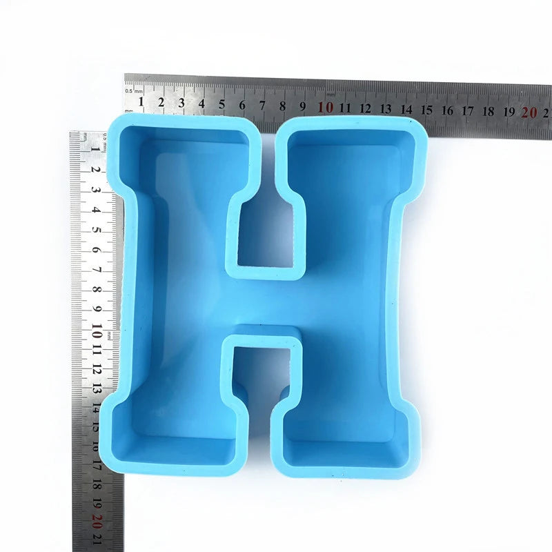 6inch Capital Alphabet Epoxy Resin Silicone Mold Letter Number Mould DIY Birthday Party Proposal Wedding Decoration Casting Mold