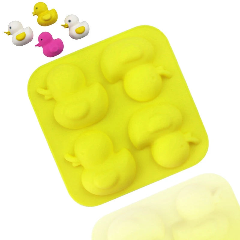 Duck Silicone Form For Soap 3D Cartoon Animal Dessert Baking Mold Jelly Crayon Candle Mould Moule Savon Making Supplies Moldes