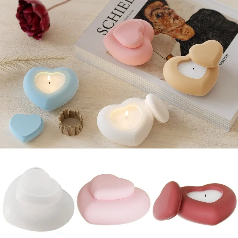 DIY Fat Love Candle Cup Silicone Mold Aromatherapy Gypsum Candlestick Ornament Epoxy Resin Mold Crafts Decoration Storage Tools