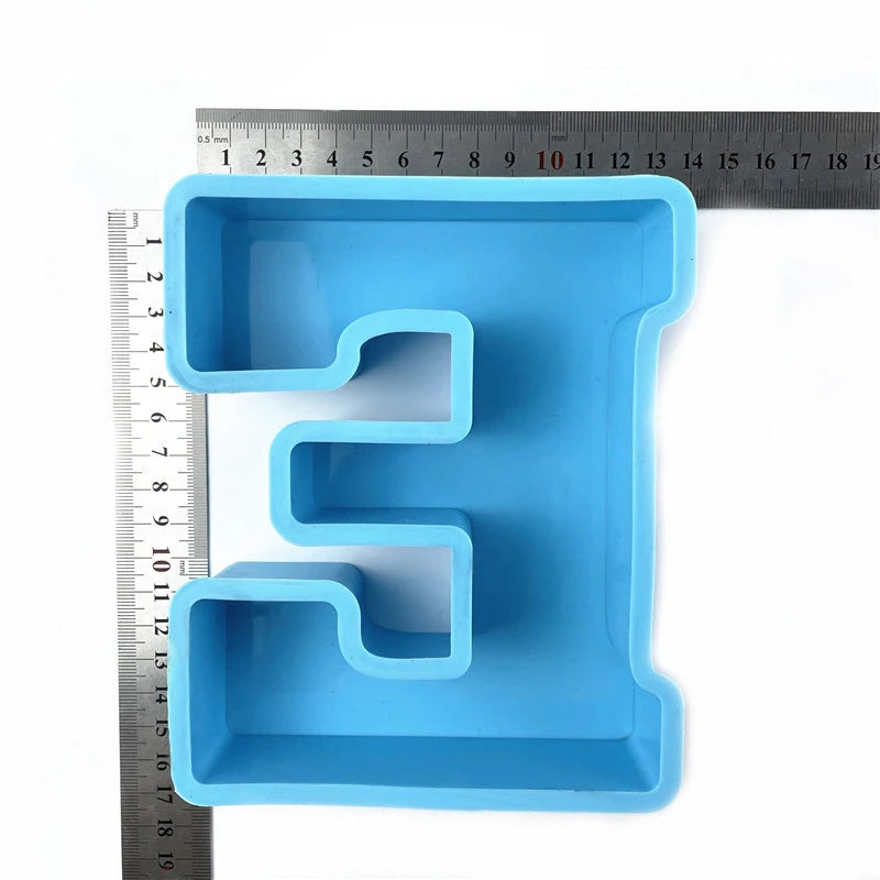 6inch Capital Alphabet Epoxy Resin Silicone Mold Letter Number Mould DIY Birthday Party Proposal Wedding Decoration Casting Mold